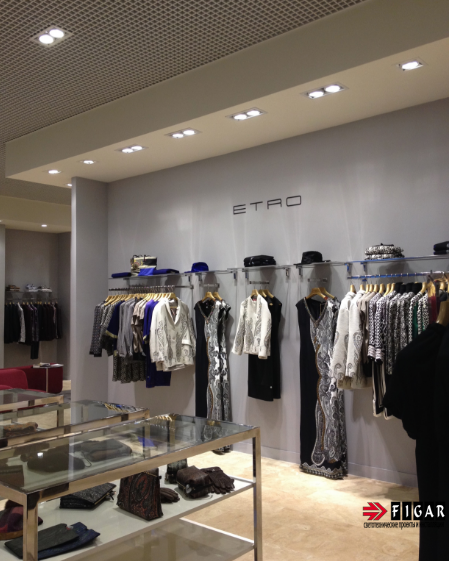 Освещение магазина одежды итальянского бренда ETRO